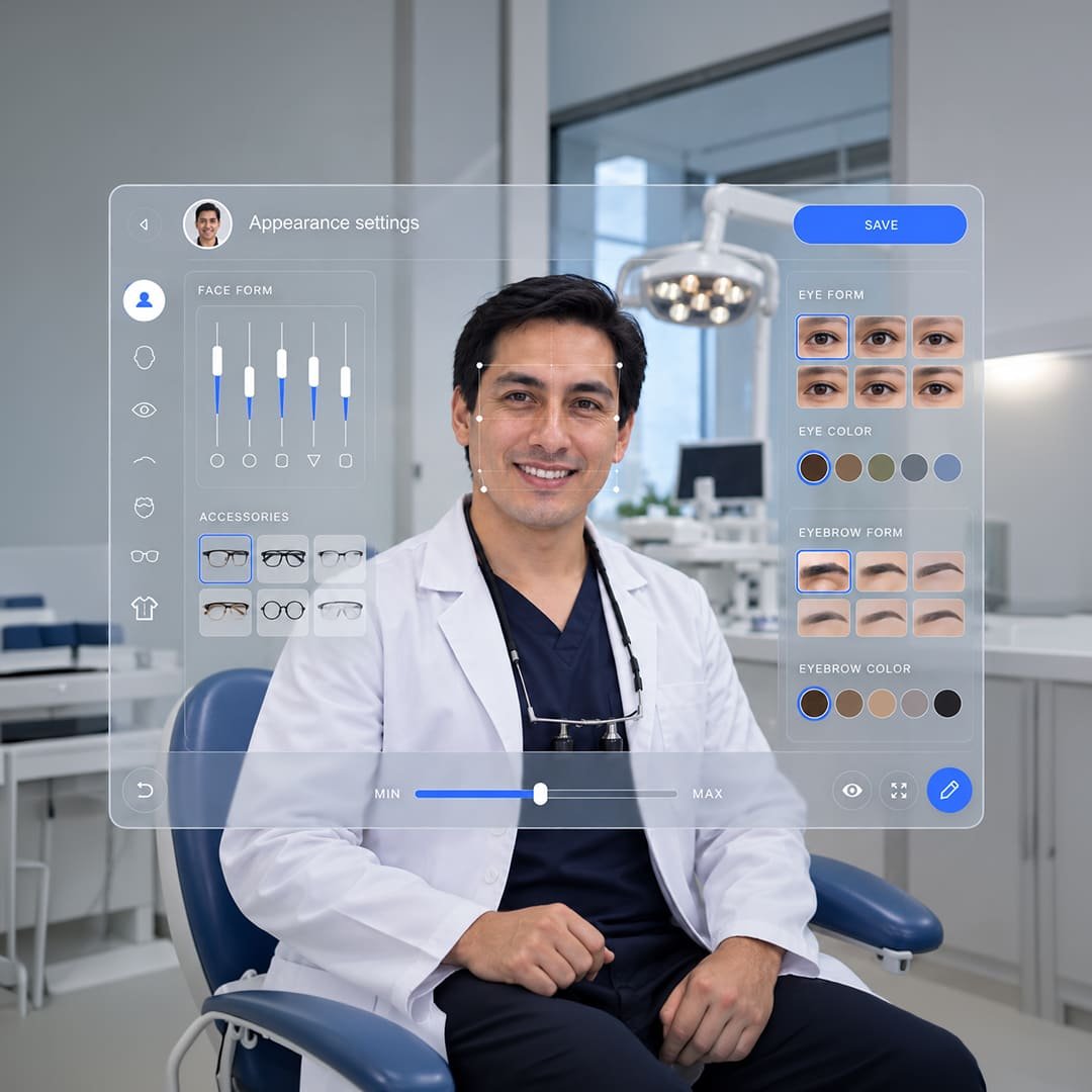 Avatar de inteligencia artificial para clínicas