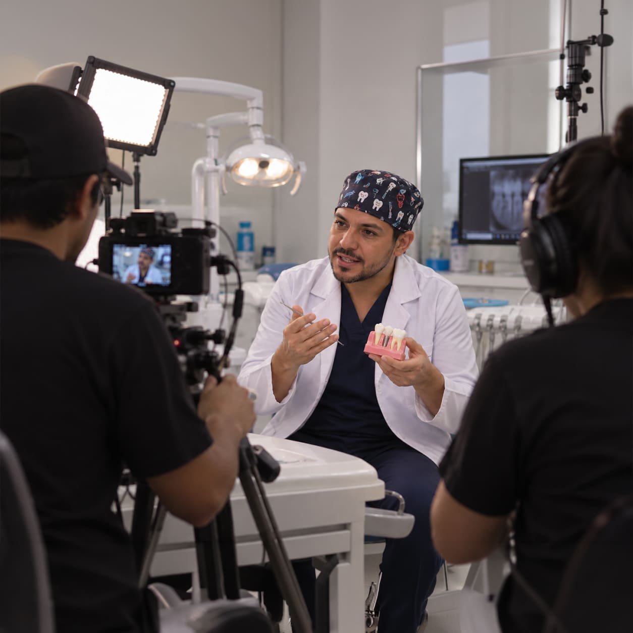 Producción audiovisual en una clínica